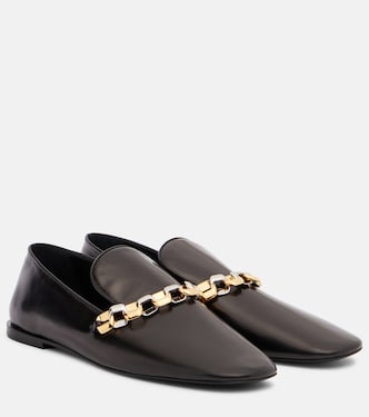 Chain-detail leather loafers | Jil Sander