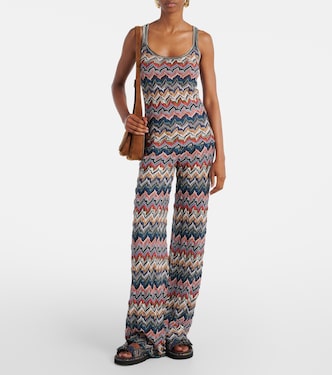 Pantaloni a palazzo in maglia traforata | Missoni