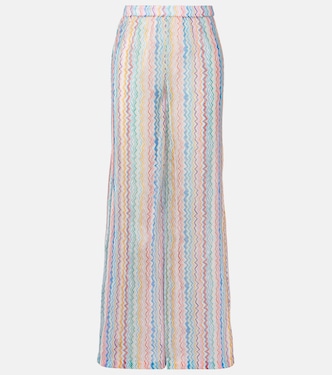 Zigzag sheer wide-leg pants | Missoni