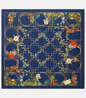 Pañuelo en sarga de seda floral | Gucci