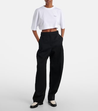 Cropped logo cotton T-shirt | Givenchy