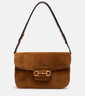 Sac Gucci Horsebit 1955 Large en daim | Gucci