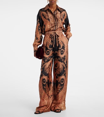 Hypnotic printed silk wide-leg pants | Zimmermann