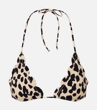 Broadway leopard-print bikini top | Marysia
