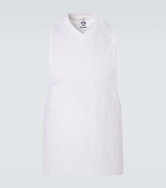 Cotton-blend jersey tank top | Versace