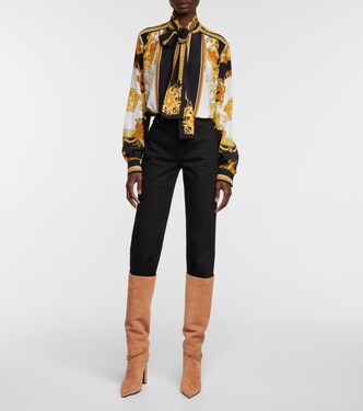 Stiefel aus Veloursleder | Versace