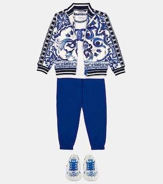 Majolica cotton jersey sweatshirt | Dolce&Gabbana Kids