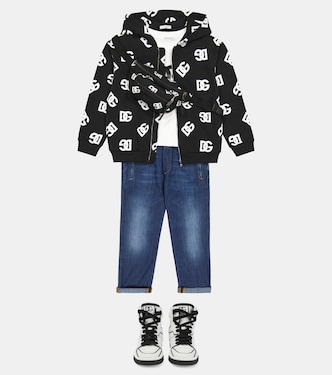 Kapuzenjacke DG aus Baumwolle | Dolce&Gabbana Kids