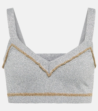 Metallic knit crop top | Rabanne