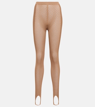 Leggings con staffe e pizzo | Khaite