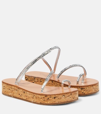 Sandali con plateau Eleftheria in pelle | Ancient Greek Sandals