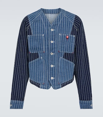 Patchwork striped denim jacket  | Kenzo