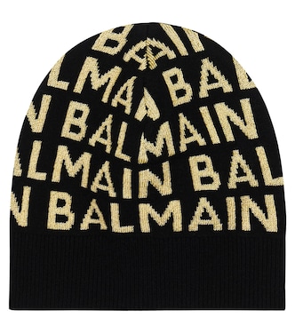 Berretto in misto lana con logo | Balmain Kids