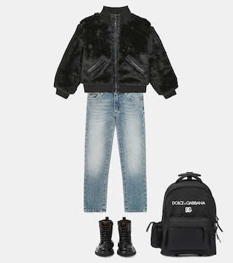 Bomber in pelliccia sintetica | Dolce&Gabbana Kids