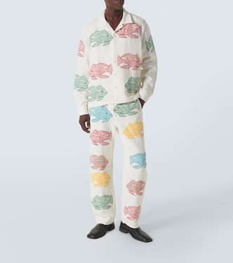 Camicia Piscine in lino con ricamo | Bode