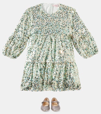 Kleid Lila mit Pailletten | Konges Sløjd