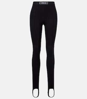Leggings con fuseau de tiro alto con logo | Versace