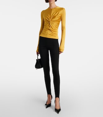 Leggings con fuseau de tiro alto con logo | Versace