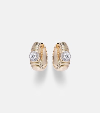 Boucles d'oreilles Disco en or 14 ct et diamants | Stone and Strand