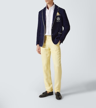 Pantaloni regular in seta e lino | Ralph Lauren Purple Label