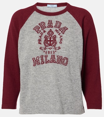 Pull en cachemire à logo | Prada