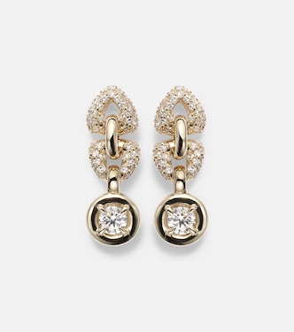 Boucles d'oreilles Rossellini en or 14 ct et diamants | Stone and Strand