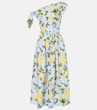 Bedrucktes Midikleid aus Popeline | Oscar de la Renta