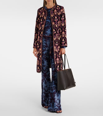 Printed crêpe high-rise flared pants | Etro