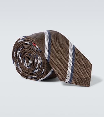 Striped silk tie | Thom Browne