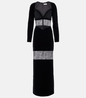Velvet and lace gown | Nina Ricci