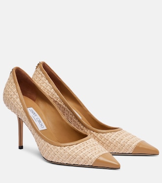 Love 85 raffia-effect pumps | Jimmy Choo