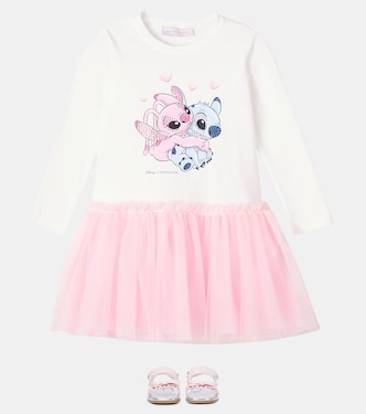 x Disney® Stitch embellished dress | Monnalisa