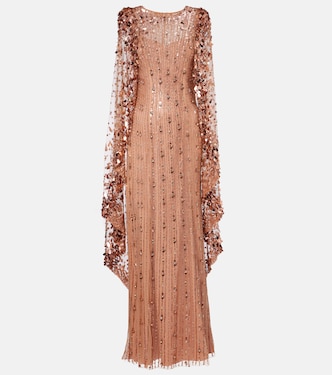 Blaize caped embellished gown | Jenny Packham