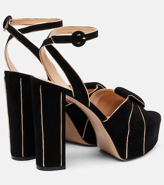 Plateausandalen 125 aus Veloursleder | Gianvito Rossi