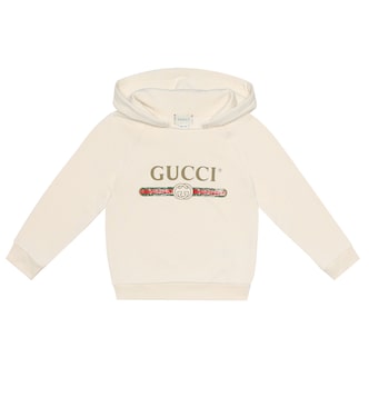 Felpa in cotone con cappuccio e logo | Gucci Kids