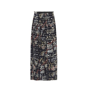 Gonna midi a stampa floreale in seta | Chloé