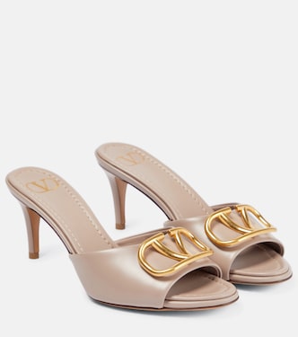 Pantoletten VLogo Signature 80 aus Leder | Valentino Garavani