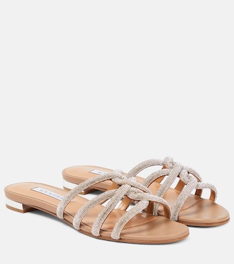 Sandali Moondust in pelle con cristalli | Aquazzura