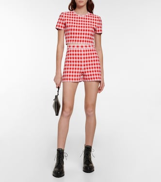 Houndstooth cropped top | Alaïa