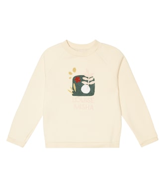 Kyra embroidered cotton sweatshirt | Louise Misha
