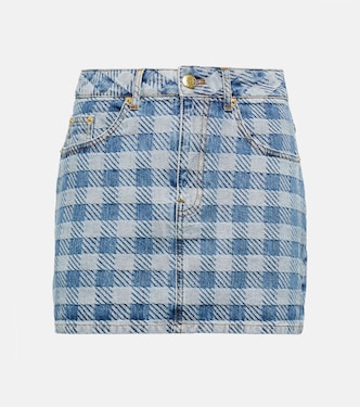 Checked denim miniskirt | Ami Paris