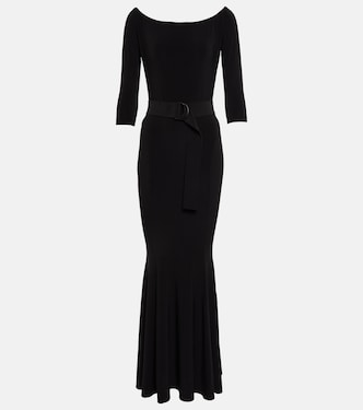 Off-shoulder fishtail gown | Norma Kamali