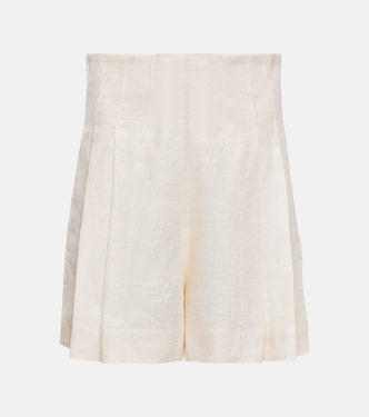 Shorts a vita alta in lino | Chloé