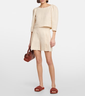 Shorts a vita alta in lino | Chloé