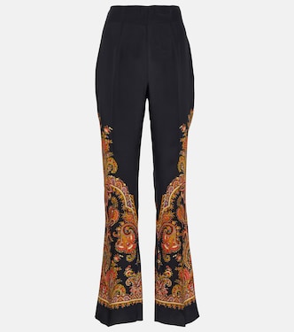 Pantalon à taille haute en soie | Etro