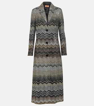 Abrigo de botonadura simple Zig Zag | Missoni