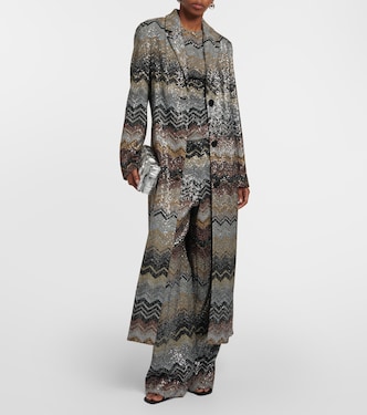 Abrigo de botonadura simple Zig Zag | Missoni