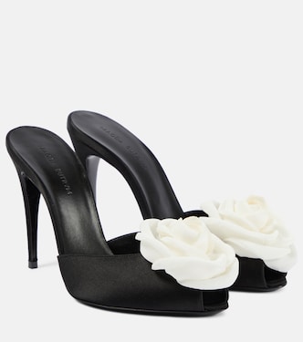 Verzierte Pantoletten aus Satin | Magda Butrym