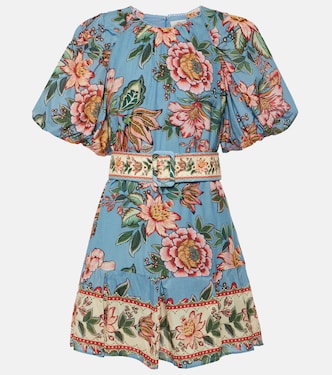Floral cotton-blend minidress | Farm Rio