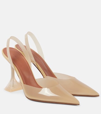 Pumps slingback Holli Glass 95 in PVC | Amina Muaddi